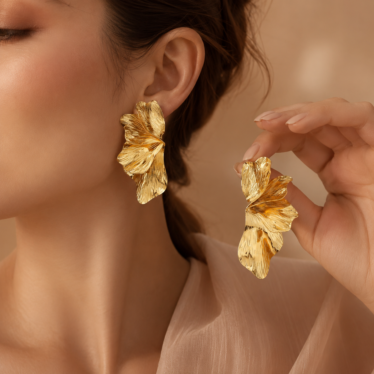 Boucles d'oreilles florales